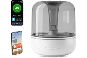 CUBENEST Airversa Humelle HomeKit Smart Humidifier con filo (HomePod Mini/Apple TV4K 2021 o superiore), capacità del serbatoio dell'acqua 5,5 l, per ambienti fino a 50 m2 (Grey)