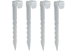 JYiuog Picchetti Ancoraggio,Ancoraggio a Terra per Trampolino,Confezione da 4 picchetti Adatti per Le Tende, trampolini, pensiline, capannoni