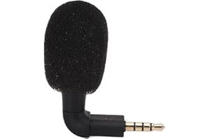 VBESTLIFE Mini Microphone Omnidirectionnel Jack 3,5 Mm, Micro Audio Surround Portable à 360 Degrés pour Smartphone, pour Chat Vocal, Visioconférence