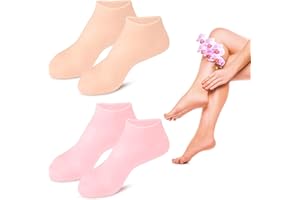 YSTJKD Chaussettes Hydratantes En Silicone 2 Paires Gel Chaussettes Hydratante Pieds Chaussettes En Gel Hydratantes onguent réparateur Pour Femme Homme Pour soin pied Pieds Secs Et Fissurés Teint Et Rose,(L)