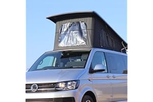 ETOMVOOP Bellows Bungee Heavy Duty Pop Top Roof Rubber Tension Cord, Safety Device Pop Roof Tent Protection for T5 Caravan RV Van SWB LWB T4 T5.1 T6 T6.1 Camper Motorhome Van Camping Accessories,Black