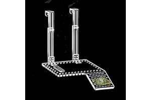 QeeHeng Turtle Basking Platform, Acryl Schildkröte Basking Platform Super Light Transmission Schildkröte Lebensraum mit Kletterregal Schildkröte Tank Zubehör für kleine Wasserreptilien (XL)