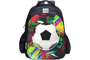 MATMO - Mochila escolar infantil, con estampado de fútbol, muy chula