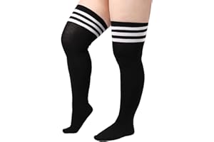 DRESHOW Plus Rozmiar Zakolanówki Akarpetki w Paski Over Knee Długie Buty Pończochy Podkolanówki Getry Dla Kobiet