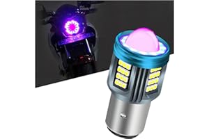 NHHEO BA20D LED Motorcycle Headlight Bulb Red Blue Angel Eye with HD Projector Super Bright H6 LED Headlight Bulb 25W 6000K Moto High/Low Beam White 4 Lghting Modes Plug And Play 12V-80V 1PCS