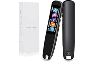 KEDIFOAI Upgraded Scan Reader Pen, Portable 134 Language Translator Device, Scan Reader Pen for Voice Translator Device, Wi-Fi Wireless Reading Pen for Dyslexia, Wireless Language Translator (Black-A)