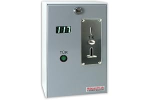 MÜNZER24 Münzautomat Beckmann EMS 57 MP TE, ideal für Waschmaschinen, Münzprüfer für 1 Euro
