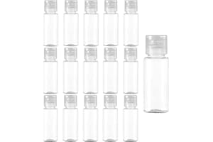CHDZSW 15 Stück Reiseflaschen Set, 15ml Reiseflaschen zum Befüllen, mit Flip Cap Transparent Flaschen zum Befüllen Flugzeug Reise Kosmetik Behälter, Reisegröße Behälter, Kosmetikflaschen für Shampoo, Lotion