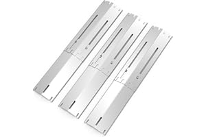 Gardenz Barre Flavorizer Universale, Resistente e Regolabile di Ricambio per Charbroil della griglia a Gas, Acciaio Inossidabile Accessori Si estende da 34 cm a 53.3 cm, 3 Pezzi