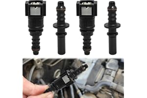 Huybaa 7,89 mm bis 8 mm Gerader Auto-Kraftstoffleitungsschlauch Schnellverbinder, Schnellverschluss, Anschluss für Benzinschläuche, Adapter für Autos, Schnellverschluss-Kupplung, Rohrverbinder 2 Set