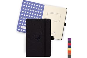 DINGBATS* NOTEBOOKS Dingbats - Wildlife Cuaderno De Bolsillo Con Páginas Rayadas, Pato Negro, A6 - Cuaderno De Tapa Dura - Papel Crema, De 100 Gsm, A Prueba De Tinta
