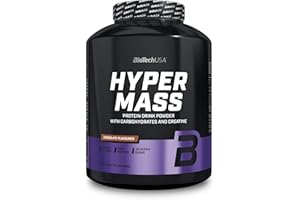 ‎BIOTECHUSA BioTechUSA Hyper Mass - Mass Gainer z mieszanką węglowodanów i białek | Mikronizowana kreatyna | Bezglutenowy, 2,27 kg, Czekoladowy