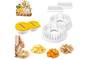 Hemlagad mikrovågsugn for potatischips | Handhållen skivare ingår, mikrovågssäkert chipsställ, gör potatis, morot, zucchini o