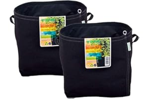 Gronest 1-L 2-L 4-L 8-L 11-L 15-L 19-L 25-L Topf (1, 25-Liter) Textil Blumen Stoff Kübel Container Behälter Grow Hydro-kultur Eckig Aussaattopf Saat-topf Pflanzkorb