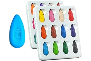 Ceeyoll 24 Pièces Crayon de Couleurs, Crayon Bebe, Crayon Bebe 12 Mois, En Cire Naturelle, Pas Facile à Casser, Crayon de Couleurs Enfant, Crayons pour La Peinture des Enfants