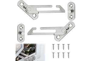 DEILONIE 2 PCS Window Safety Locks,Window Restrictors for Upvc,Window Restrictors Locks, Stainless Steel 304 Security Lock Child Lock, Window Child Safety Locks for UPVC Windows