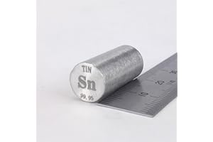 CHINAIUM Reiner Zinn-Metallstab, 99,95 %, 11 g, 10 Durchmesser x 20 mm Länge, Element Sn Exemplar.