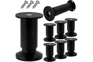‎STAHLIA Stahlia Möbelfüße höhenverstellbar | SCHWARZ MATT | (8 Stück) Höhe: 15cm | Ø 38mm | 250Kg Belastbarkeit | Füße für Möbel Schrankfüsse Sofa Füße Möbelbeine