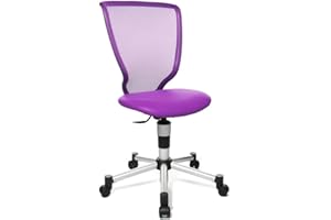 ‎TOPSTAR Topstar 71487S07 Titan Junior, Schreibtischstuhl, Kinderdrehstuhl, Jugenddrehstuhl, Netzrückenlehne und Bezugsstoff lila
