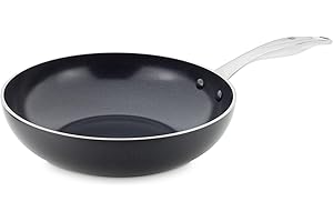 GreenPan Brussels Wok Antiadhésif 28cm/3.6 Litres sans PFAS, Noir