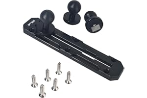 HYS 7.47" Drill Base Mount for Car/Truck/Kayak/Wall/Desk Rail Accessories, 3pcs 1" Ball W/T-Bolt for Phone/GPS/Logger/Walkie Talkie Electronic Device Holder