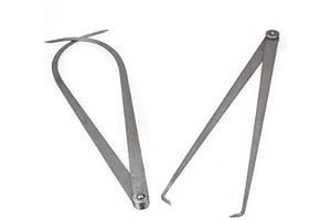 CNBTR Silver Caliper Gauge Machinist Long Firm Joint Metal Measurement Tool Inside and Outside Caliper Pack of 2 (345mm)