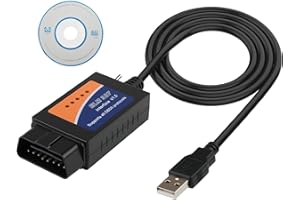 SOLRYN Escáner OBDII Diagnóstico Coche USB con Interruptor MS Can, HS Can OBDII Escáner para Ford Mazda Lincoln Y Mercury, Lector De Códigos De Diagnosis Compatible con Windows