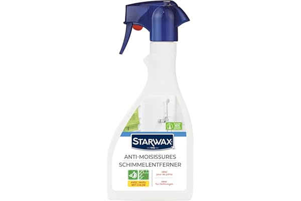 STARWAX - Anti moisissure - Spécial Joints de Salle de Bain - Détruit Les moisissures - Désinfecte et élimine Les Traces Noires - Action Blanchissante - avec Javel - 600ml - Fabriqué en France