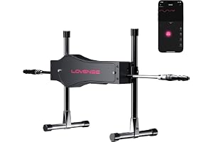 LOVENSE Premium sexmaskin–appstyrd dildo med automatiska stötande rörelser | Sexuell stimulering med dubbelsidig dildo, upp till 300 slag/min, justerbar slaglängd (upp till 11,4 cm), vinkel och höjd