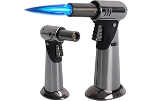 M TIME C CLUB Torcia a butano, Premium doppia fiamma grande torcia accendino da cucina (gas butano non incluso)