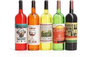 Odoria Miniature 1/6 Bouteille de Vin 5Pcs Accessoire Maison de Poupée