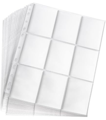 Ultra Pro Album Platinum - 100 Pagine Protettive Con 9 Tasche Per Carte Da Collezione, Coupon E Adesivi - Formato Standard 6,3x8,8 Cm