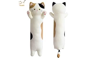 Desdfcer Langer Körper Katze Plüsch-Kissen Umarmung Kissen Spielzeug - 3D niedliche Katze Plüschtiere Kissen Spielzeug - Geschenk für Weihnachten Geburtstag