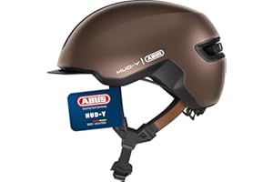 ABUS Urban Helm HUD-Y à LED arrière magnétique Rechargeable & Fermeture magnétique - Casque de vélo Cool pour Usage Quotidien - pour Hommes et Femmes