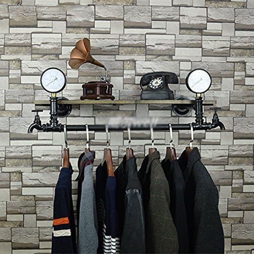 StandsL standing coat rack Retro Multifunctional Wall Hose Iron Hanger Living Room Bedroom Fashion Wall Hanger Industrial Fengshui Clothing Display Stand coat tree/coat hanger stand ( Color : C , Size : 30*120cm )