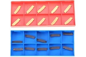 CWOQOCW 20 Stück 2 mm Nuttrenntrennwerkzeug aus Hartmetall-Einsatz für MGEHR/MGIVR Nut-Trennwerkzeug