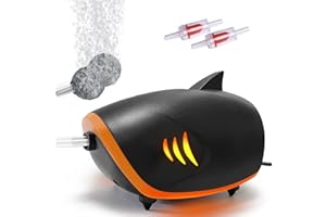 ‎FEDOUR FEDOUR 4W Mächtig Aquarium Luftpumpe, 2-ausgänge leise Aquarium sauerstoffpumpe mit Allem Zubehör, für 50-700L Fish Tank