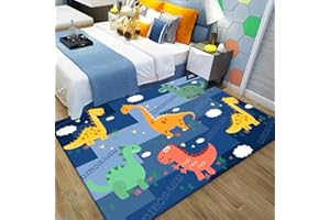 HB.YE Kids large Play Mat Baby Soft Durable Rugs Children Colorful Animals Carpet Living Room Decor Gifts 80 * 160 CM (Dinosaur)