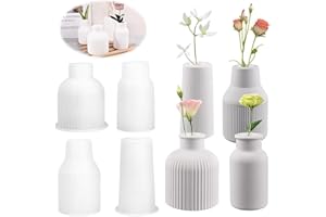 WAYBWZDQ 4 Stück Vase Silikonform, Epoxidharz Formen, DIY Resin Gießformen Silikon, Silicone Mould für Blumenvase Blumentopf Heimdekoration