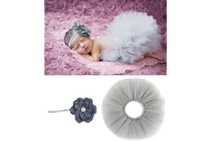 VUCDXOP Neugeborenes Baby Mädchen Rock Tutu Kleidung Trikot Kostüm Foto Prop Outfits Bekleidung Set mit Haarband