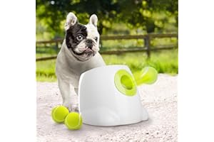 ALL FOR PAWS Automatischer Ballwerfer für Hunde, Hunde Ball Interaktive Ballwurfmaschine 3Pcs 2" Tennisbällen Inklusive, für Kleine und mittlere Hunde, Interaktives Hundespielzeug