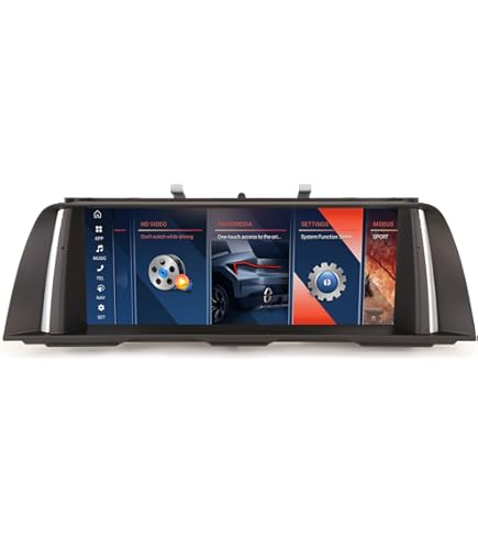 erisin 10.25 Zoll Android 14 Autoradio für BMW 5er F10/F11 mit NBT System GPS-Navi Unterstützt Bluetooth 5.0 WiFi 4G DAB Android Auto Bluetooth DAB WiFi IPS Bildschirm 8-Kern 4GB 64GB