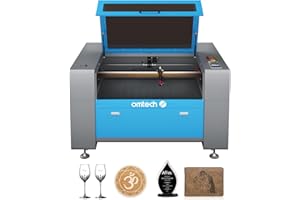 OMTech 100W Macchina per Incisione Laser CO2 600x1000mm Incisore Laser con Autofocus Pannello di Controllo Aria Assistita RDWorks Incisore con Taglio Laser Industriale per Legno Vetro Acrilico