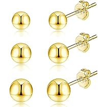 Orecchini A Sfera In Acciaio Inox Con Vite Posteriore - Coppia, Dimensioni 3-6mm, Per Piercing - Foto 3