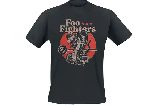 Foo Fighters Snake Hombre Camiseta Negro Vorne Bedruckt Regular