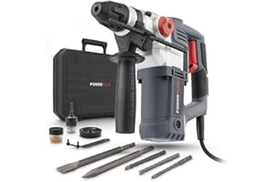 Powerplus POWE10060 drill Chiave Nero, Grigio, Rosso, Argento 850 Giri/min