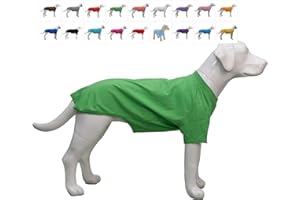 Lovelonglong Hund T-Shirt, 100% Baumwolle, Haustier T-Shirt, Hund-Unterhemd T-Shirts Für kleine Hunde Green M