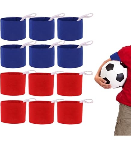 5 Brassards De Capitaine De Football Réglables - Nylon, Antidérapants, Pour Enfants Garçons Filles - 4
