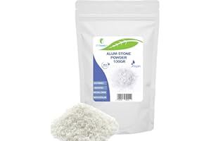 ETC COSMETIC`S POUDRE D'ALUN (Alun de Potassium) – 100 GR - 100% naturel | Idéal pour formuler des déodorants, des soins du corps et des produits après-rasage.