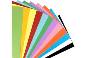 FEBYLIU Coloured Card - A4 Cardstock 230GSM 60 Sheets of Thick Rainbow Coloured Paper, 12 Assorted Colours A4 Cards Paper for DIY Arts Decor School Making Supplies, Cutting Paper, Home Office Use